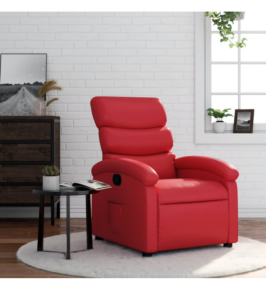 Fauteuil inclinable Rouge Similicuir