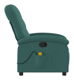 Fauteuil de massage inclinable Vert foncé Tissu