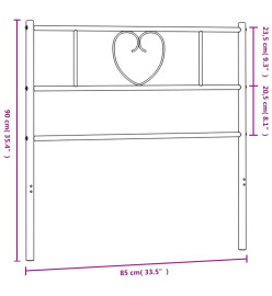 Tête de lit métal noir 80 cm
