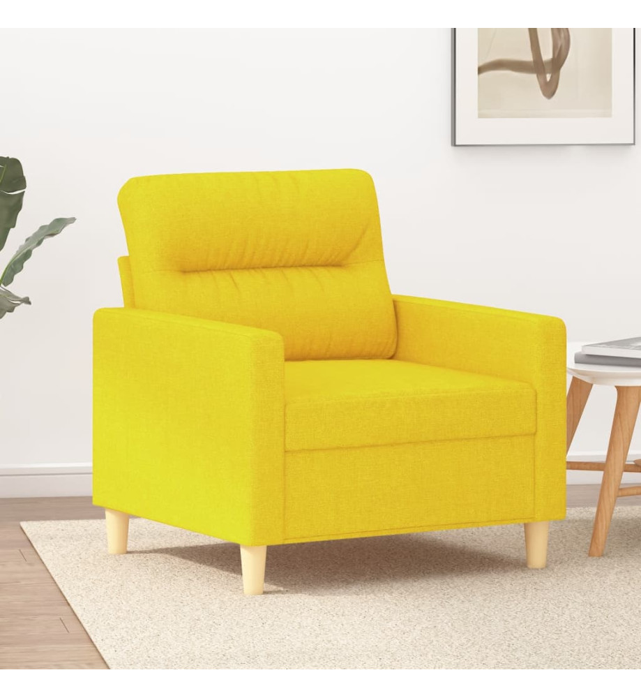 Fauteuil Jaune clair 60 cm Tissu