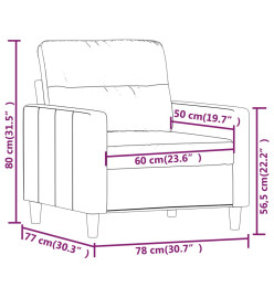 Fauteuil Jaune clair 60 cm Tissu