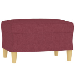 Ensemble de canapés 3 pcs avec coussins rouge bordeaux tissu