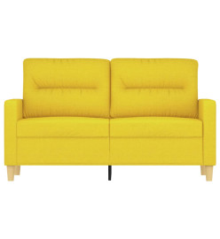 Canapé à 2 places Jaune clair 120 cm Tissu