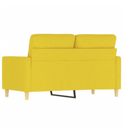 Canapé à 2 places Jaune clair 120 cm Tissu