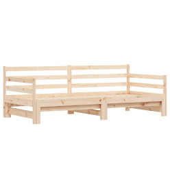 Lit de jour avec lit gigogne 90x200 cm bois de pin massif