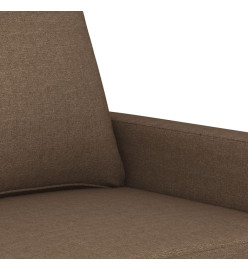 Ensemble de canapés 3 pcs avec coussins Marron Tissu