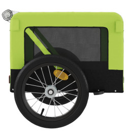 Remorque de vélo pour chien vert et noir tissu oxford et fer