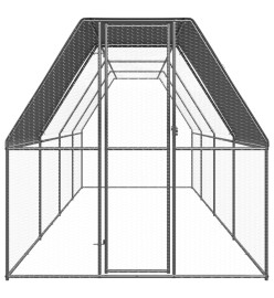 Poulailler d'extérieur 2x8x2 m Acier galvanisé