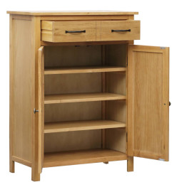 Armoire à chaussures 76x37x105 cm Bois de chêne solide