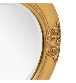 Miroir mural style baroque 50 cm Doré