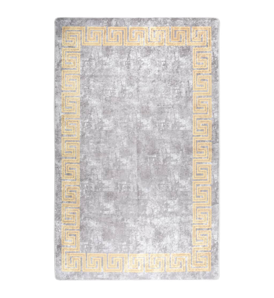 Tapis lavable antidérapant 160x230 cm Gris