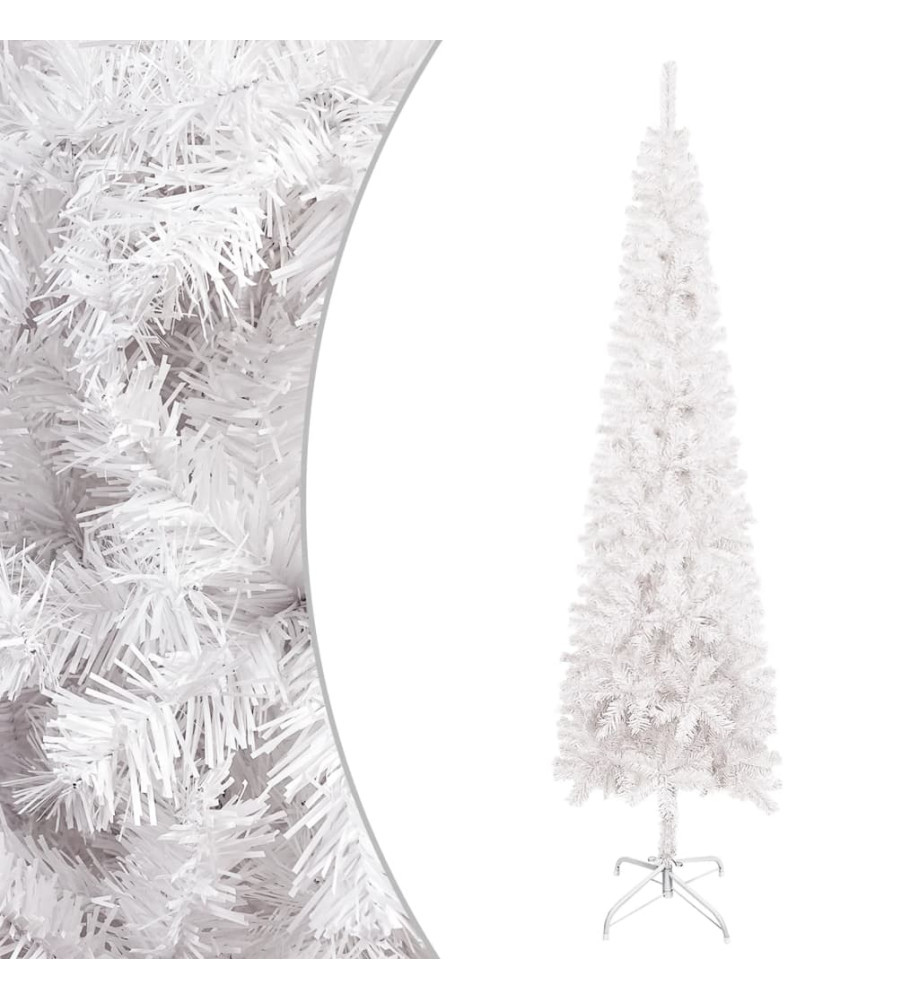 Sapin de Noël étroit Blanc 150 cm