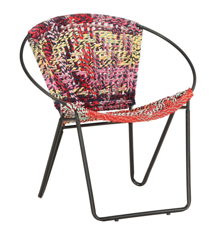 Chaise ronde Chindi Multicolore Tissu