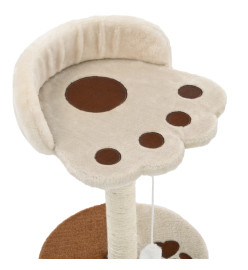 Arbre à chat avec griffoir en sisal 40 cm Beige et Marron