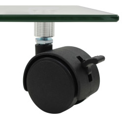 Supports roulants à plantes 4 pcs 35x35 cm Carré Verre trempé