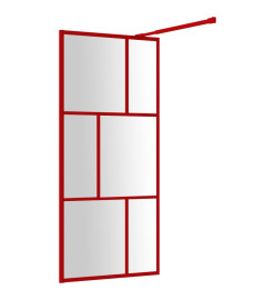 Paroi de douche avec verre ESG transparent rouge 80x195 cm