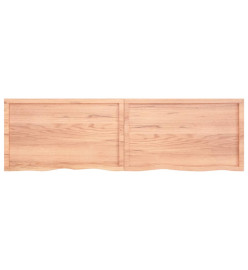 Étagère murale marron clair 200x60x6cm bois chêne massif traité