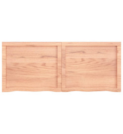 Étagère murale marron clair 120x50x6cm bois chêne massif traité