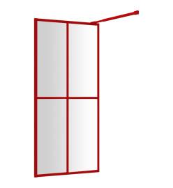 Paroi de douche avec verre ESG transparent rouge 90x195 cm