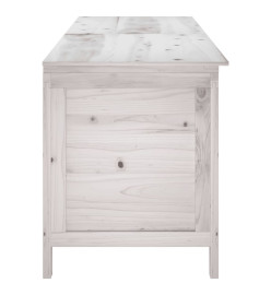 Boîte de rangement de jardin blanc bois massif de sapin