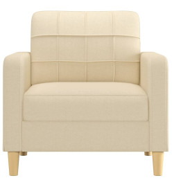 Fauteuil Crème 60 cm Tissu