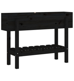Lit surélevé de jardin noir 101x30x69 cm bois de pin massif