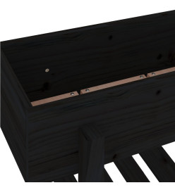 Lit surélevé de jardin noir 101x30x69 cm bois de pin massif