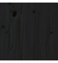 Lit surélevé de jardin noir 101x30x69 cm bois de pin massif