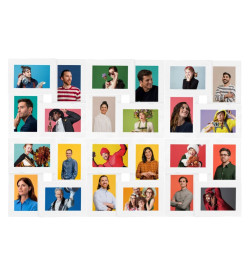 Collage de cadres photo pour photo de 24x(13x18 cm) Blanc MDF