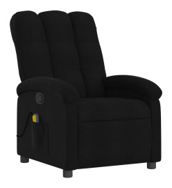 Fauteuil de massage inclinable Noir Tissu