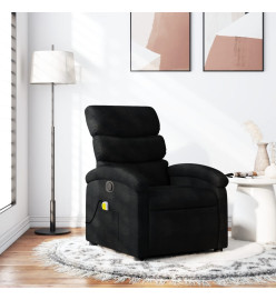 Fauteuil de massage inclinable Noir Tissu