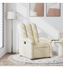 Fauteuil inclinable Crème Tissu