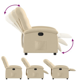 Fauteuil inclinable Crème Tissu