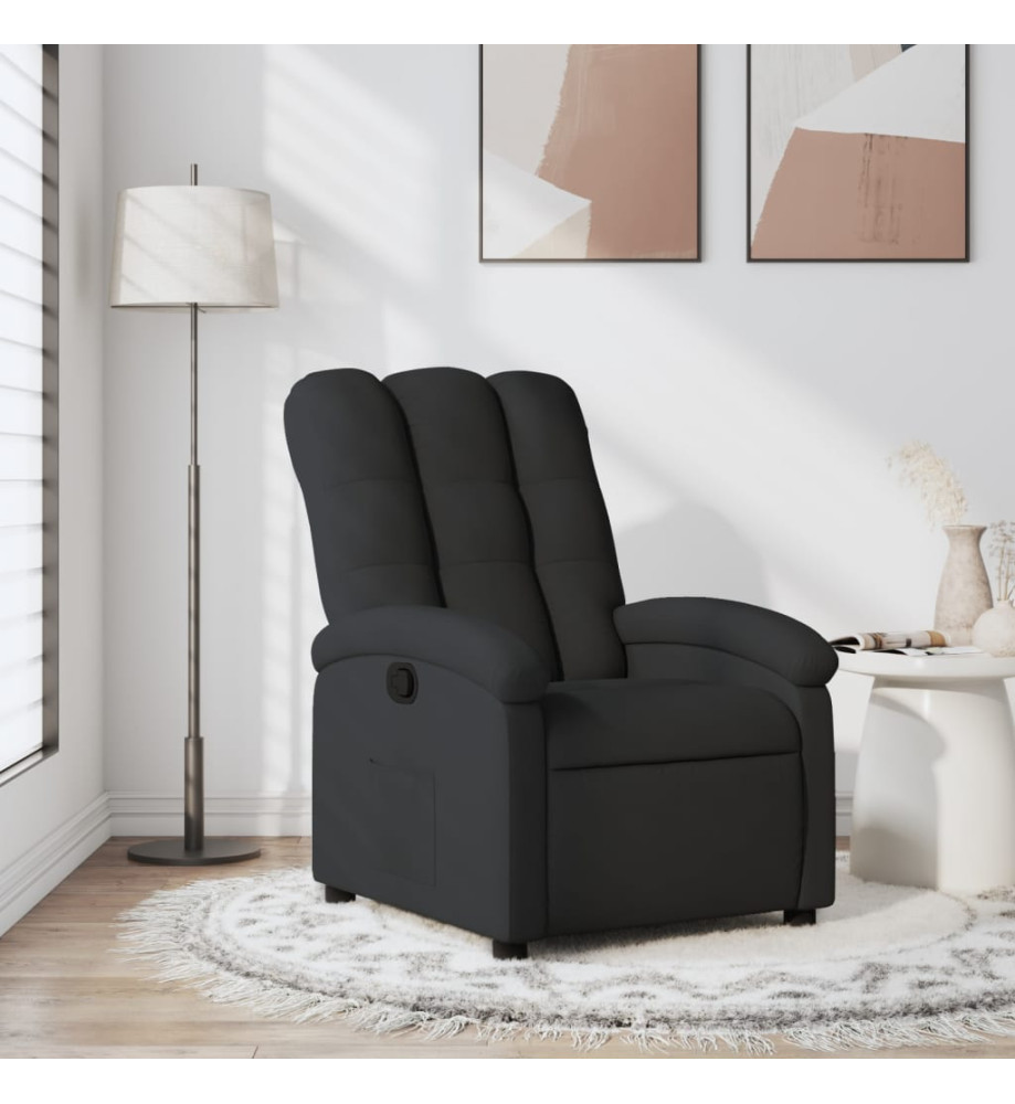 Fauteuil inclinable Noir Tissu