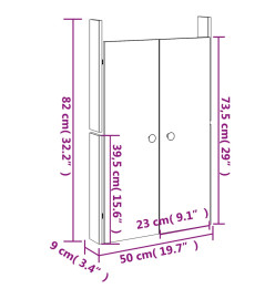 Portes de cuisine d'extérieur 2 pcs bois massif douglas