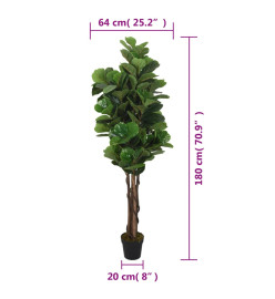 Ficus lyrata artificiel 232 feuilles 180 cm vert