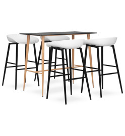 Ensemble de bar 5 pcs Noir et blanc