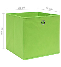 Boîtes de rangement 10 pcs Tissu intissé 28x28x28 cm Vert