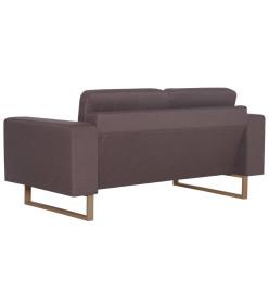 Ensemble de canapé 2 pcs Tissu Taupe