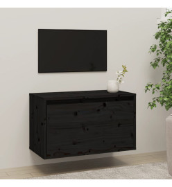 Armoire murale Noir 60x30x35 cm Bois de pin massif