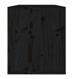 Armoire murale Noir 60x30x35 cm Bois de pin massif