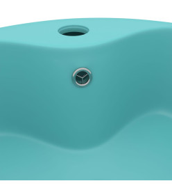 Lavabo de luxe avec trop-plein Vert clair mat 36x13cm Céramique