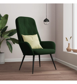 Chaise de relaxation Vert foncé Velours