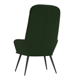 Chaise de relaxation Vert foncé Velours