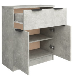 Buffet Gris béton 60x30x70 cm Bois d'ingénierie