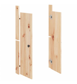 Portes de cuisine d'extérieur 2pcs 50x9x82cm bois de pin massif