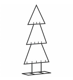 Arbre de Noël en métal pour décoration noir 60 cm