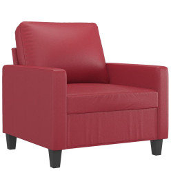 Fauteuil Rouge bordeaux 60 cm Similicuir