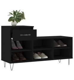 Armoire à chaussures Noir 102x36x60 cm Bois d'ingénierie