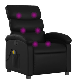 Fauteuil de massage inclinable Noir Similicuir